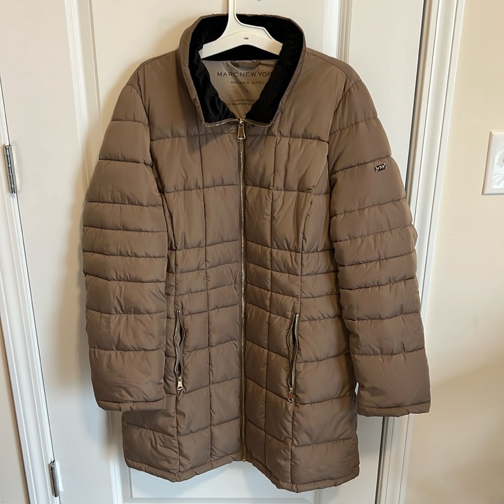 Marc New York Puffer Coat - Tan size Large